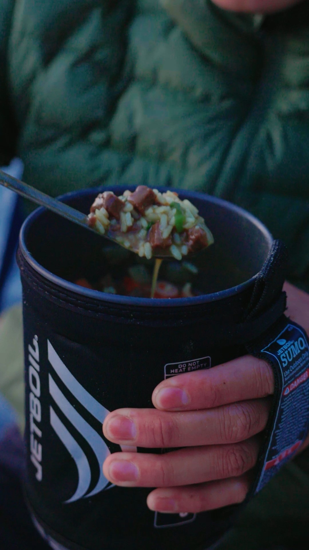 Instagram post by @campwithcol for Jetboil. Caption reads: When I don’t know what to cook, I always look for....