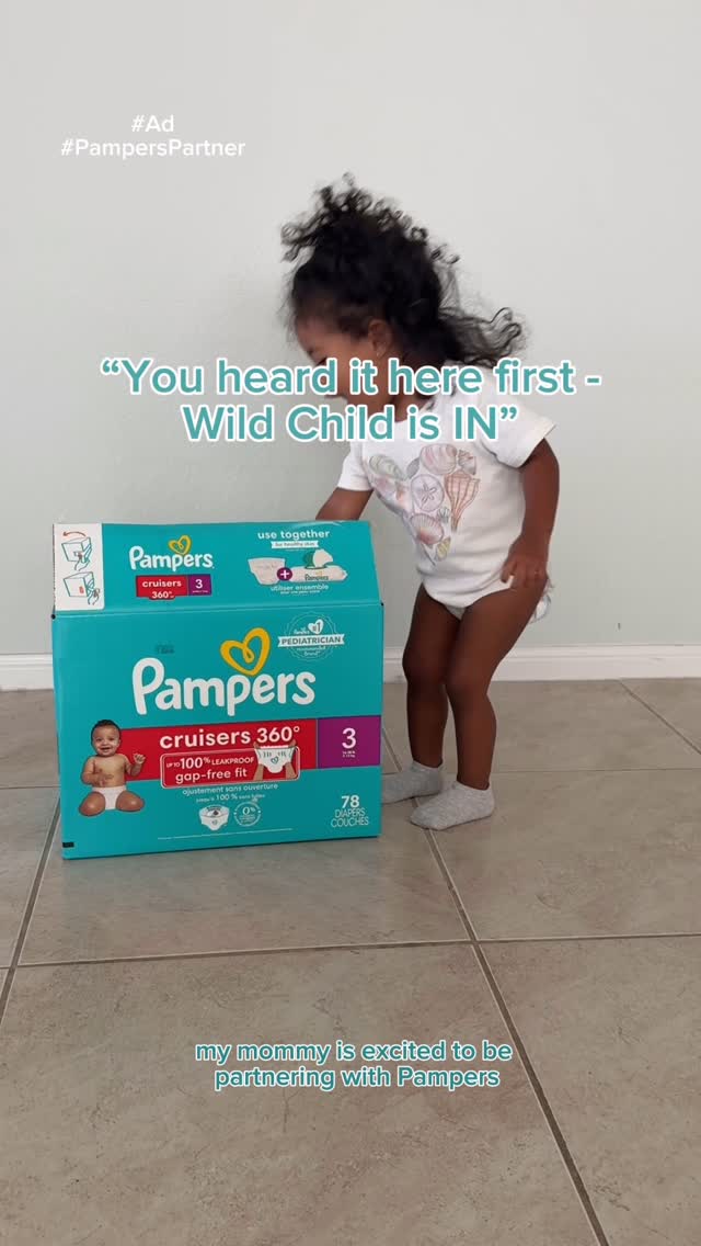 Instagram post by @nayaloyden for All Good. Caption reads: #Ad #PampersPartner @pampersus Cruisers 360° are....