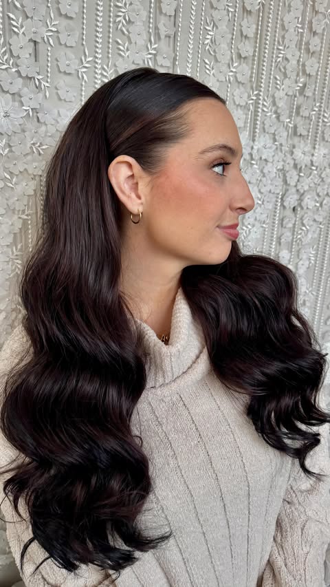 Instagram post by @alexandralee1016 for Donna Bella Hair. Caption reads: [...] with the perfect foundation ✨I used....