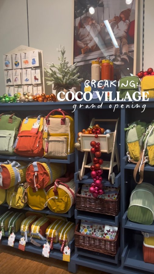 Instagram post by @daniariasor for Coco Village. Caption reads: BREAKING: Coco Village is now open at Promenades....
