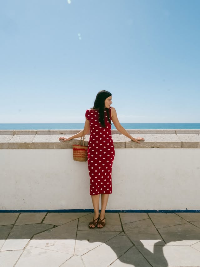 Instagram post by @clarainfante for Rouje. Caption reads: [...] corner of the Mediterranean coast 💌 @rouje....