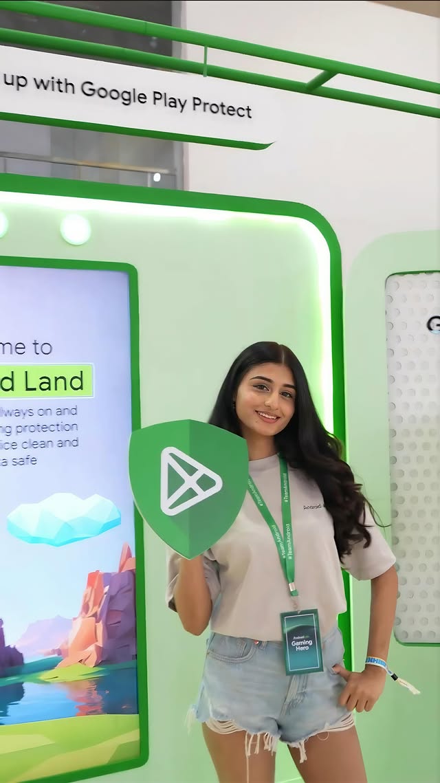 Instagram post by an influencer for Google India. Caption reads: Walked into Android Land at Comic Con and ngl…....