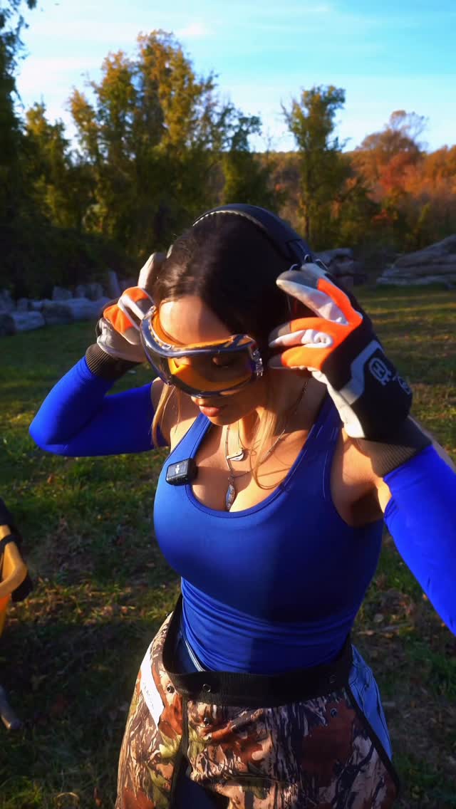 Instagram post by @giaarmani for Husqvarna. Caption reads: Chainsaw asmr @husqvarnausa 562xp mark ii.