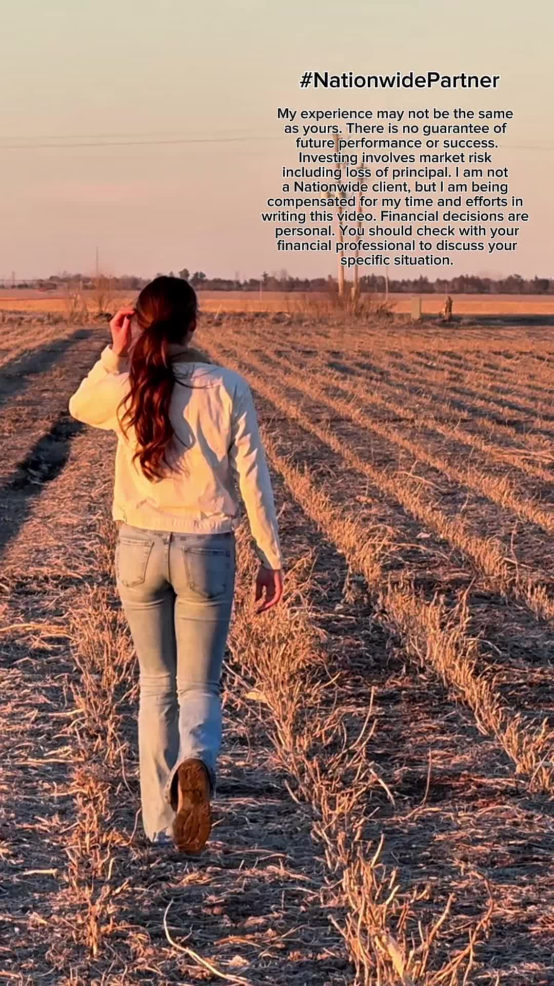 TikTok post by @laurafarms for Nationwide. Caption reads: #NationwidePartner Farms aren't built in a day —....