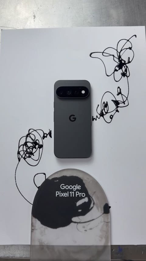 Instagram post by @notasong.studio for Google Pixel. Caption reads: anzeige | flowers for @googlepixel.
