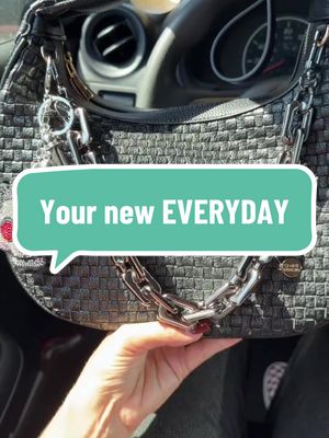 TikTok post by @ocgrl4life for The Gold Blush. Caption reads: The stunning woven shoulder bag, holds your life....