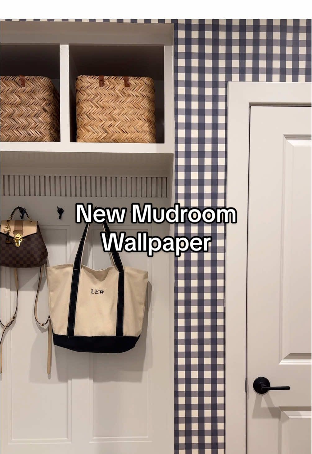 TikTok post by @laurenwiltse for Wallblush. Caption reads: The way wallpaper just completely changes a room😍....