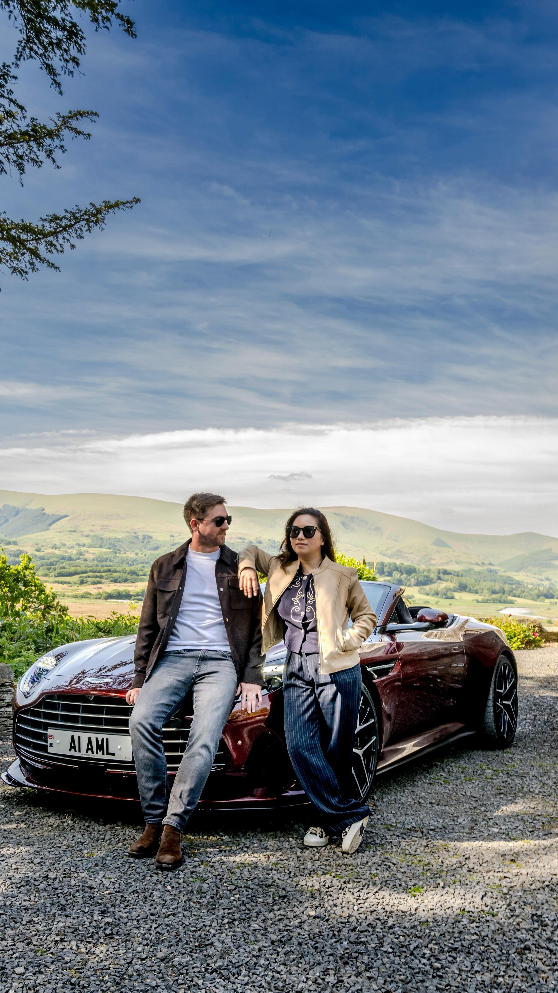 Instagram post by an influencer for Aston Martin. Caption reads: [...] and what a time we had with @astonmartin and....