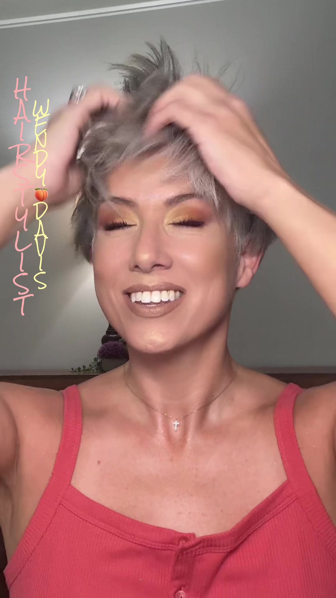 TikTok post by @hairstylist_wendydavis for Kenra Professional. Caption reads: [...] good products communicate better! @Kenra....