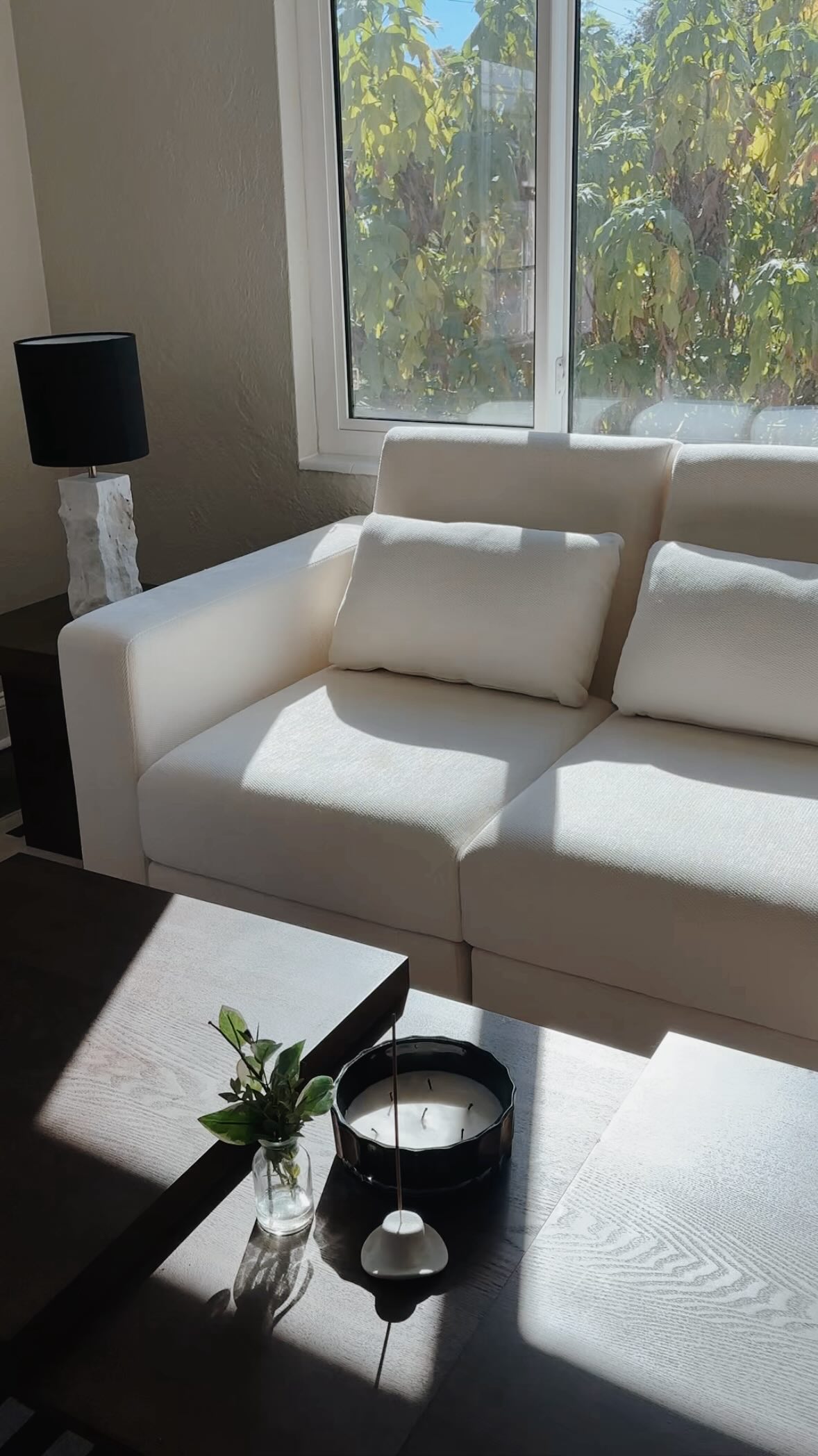 Instagram post by @londonchandler for Cozey. Caption reads: the upgrade i didn’t know we needed!! 🤍☁️ in love....