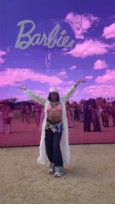 Instagram post by @yasmine_sahid for Barbie. Caption reads: #ad Come on Barbie let’s go to the desert! Come on....