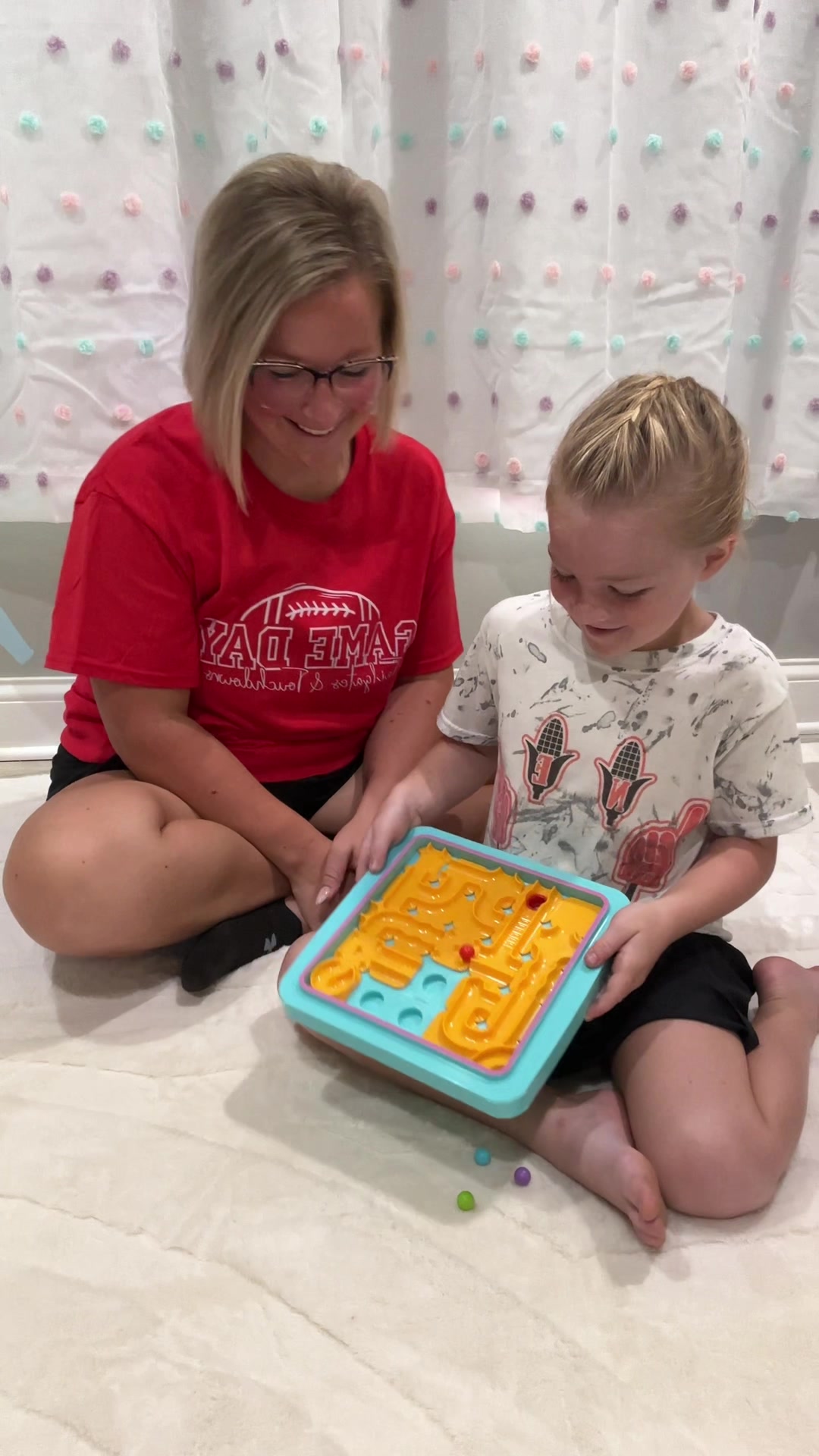TikTok post by @alexa.tomair for Educational Insights. Caption reads: [...] 😝 #gamenight #daughters #family....