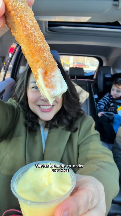 Instagram post by @nctripping for Sheetz. Caption reads: [...] my road trip #LifeHack?! (AD) Ordering....