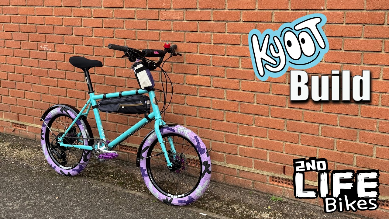 YouTube post by @2NDLIFEBIKES for Hiplok. Caption reads: kyoot Itty Bitty Build Pt2 - Mini Velo.