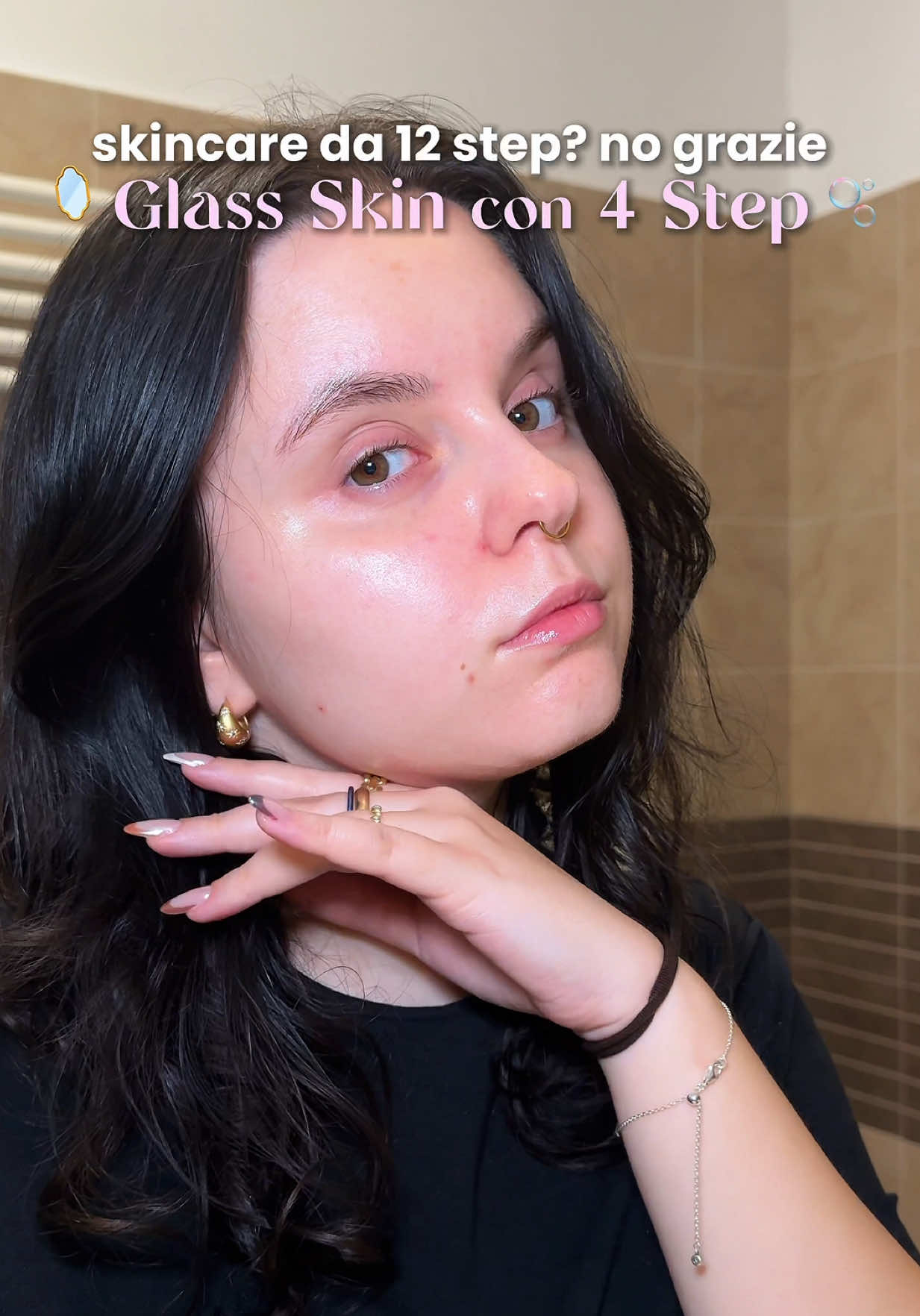 TikTok post by @deebbiee_ for Axis-y. Caption reads: [...] per una glass skin favola con @AXIS-Y ✨🤭....