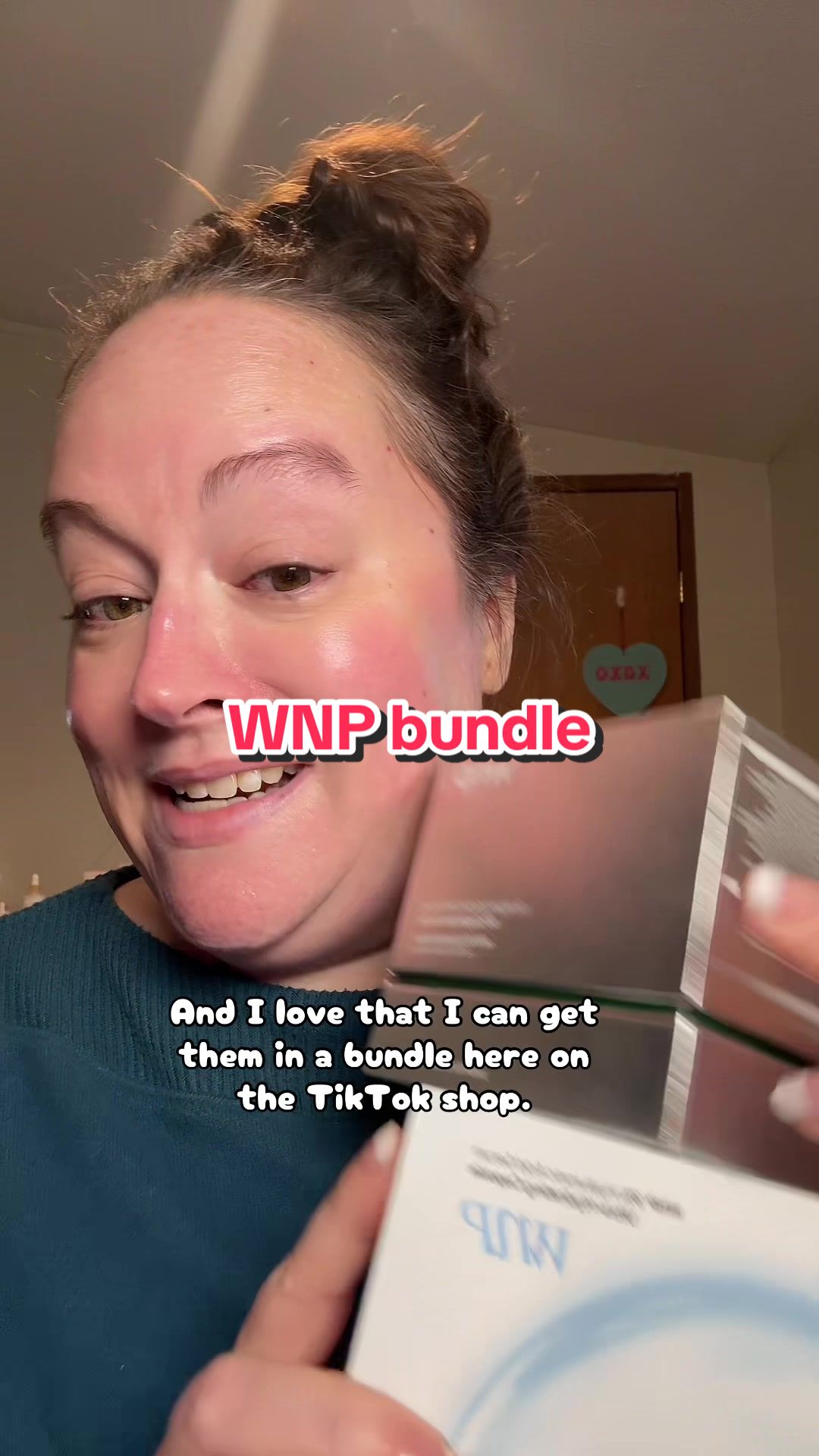 TikTok post by @jenm_creator for WNP. Caption reads: WNP Official 3% Hyaluronic Acid Serum + [...].