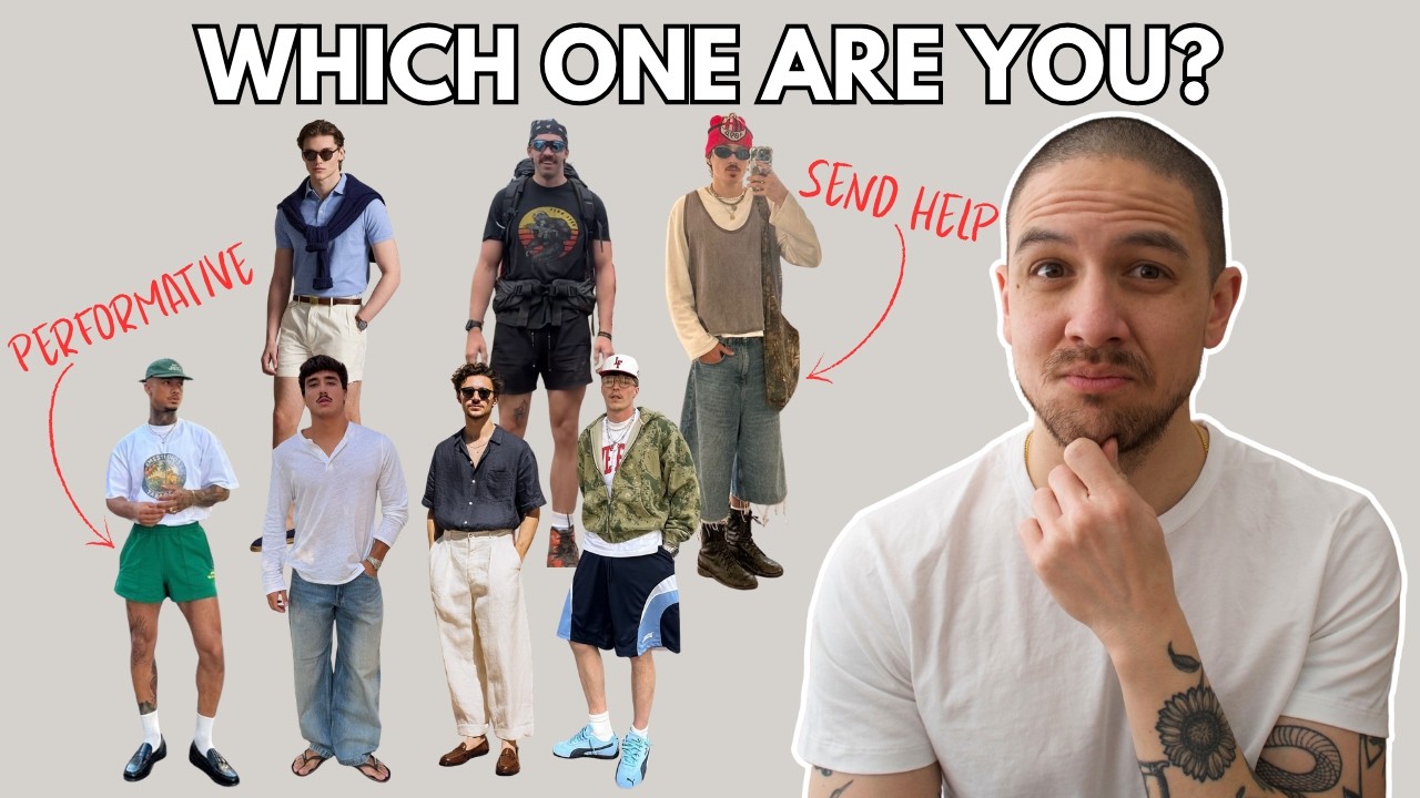 YouTube post by @JamesLeung for Thematic. Caption reads: What Your Summer Outfit Says About You.