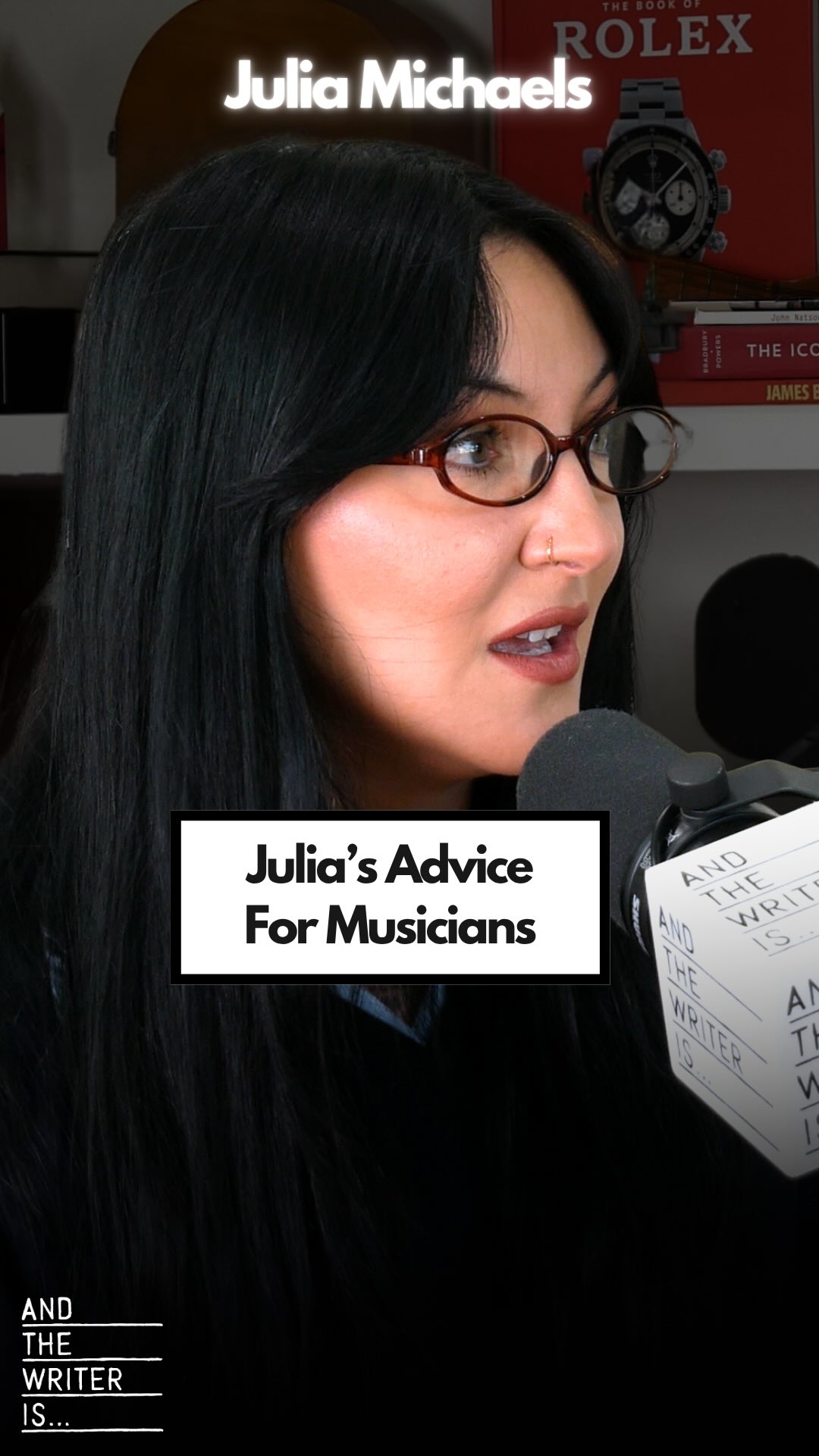 Instagram post by @andthewriteris for Splice. Caption reads: We’ll always take advice from @juliamichaels 👑....