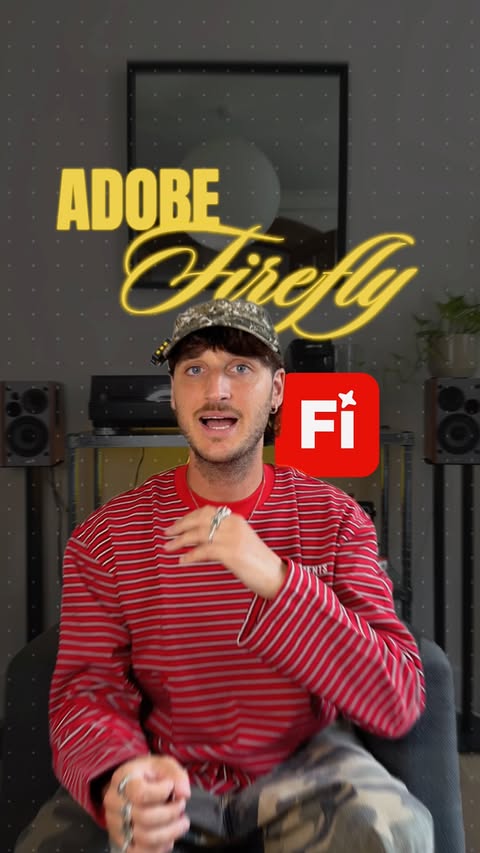 Instagram post by @alessandro.marfella for Adobe Firefly. Caption reads: #ad Adobe Firefly helps me find my look before I....