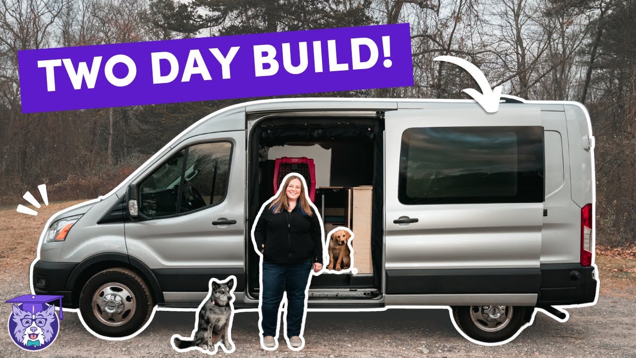 YouTube post by @DoggyU for Oma's Pride. Caption reads: Simple Wayfarer Campervan Build (for Vanlife with....