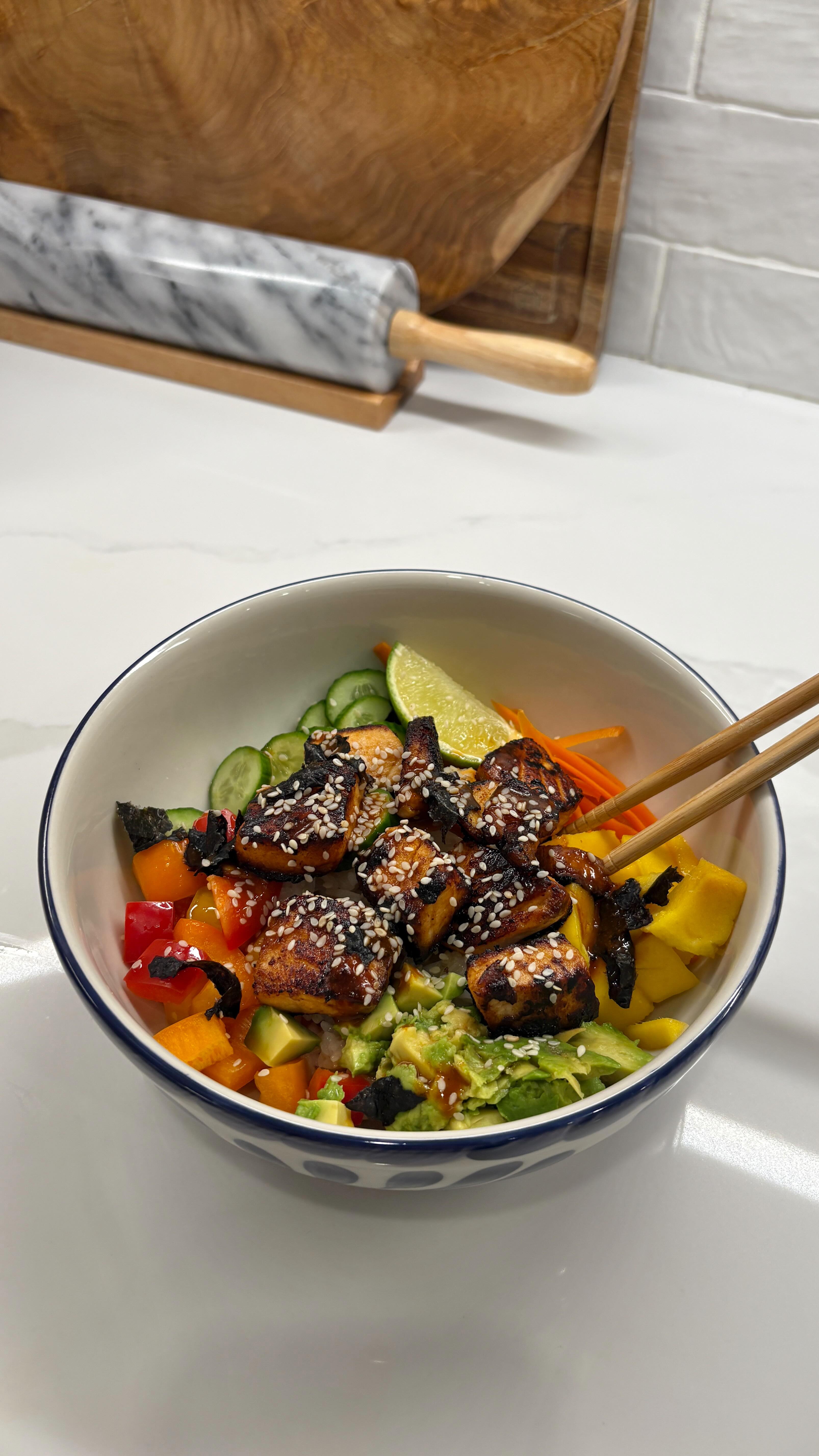 Instagram post by @blakeswanson for ButcherBox. Caption reads: 3 dinner ideas for the week 🍋🥬🍣 tried....