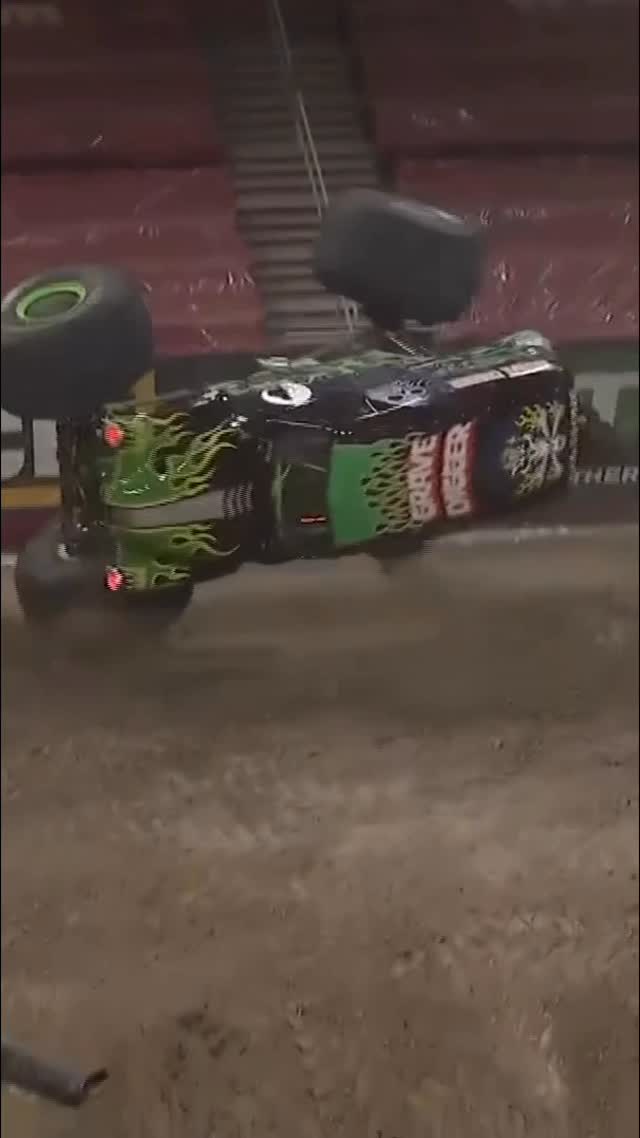 Instagram post by @westonanderson_gd for Monster Jam. Caption reads: Wow. 🤯 @westonanderson_gd 

#MonsterJam....