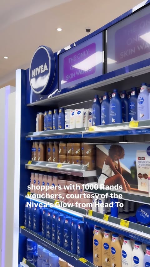 Instagram post by @vicky_baloyi for Dis-Chem Life. Caption reads: Thank you so so much to @niveasouthafrica and....