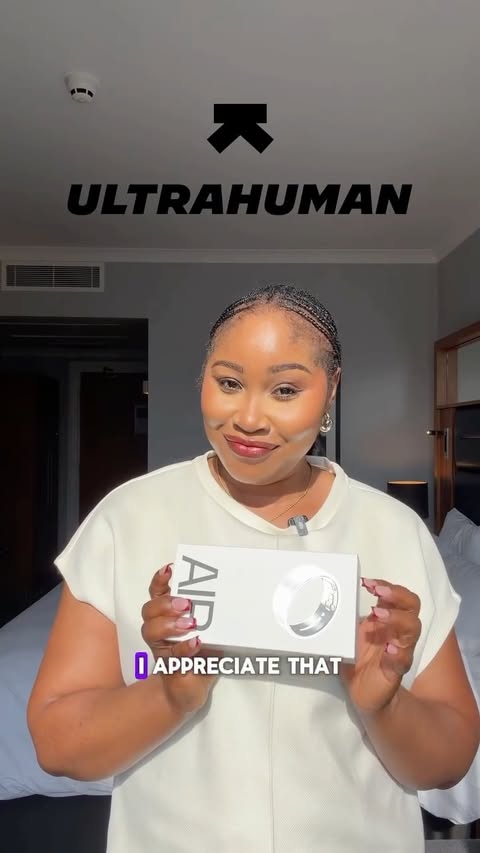 Instagram post by @grace_ugoekesiobi for Ultrahuman. Caption reads: I finally got my hands on the Ultrahuman Ring AIR…....