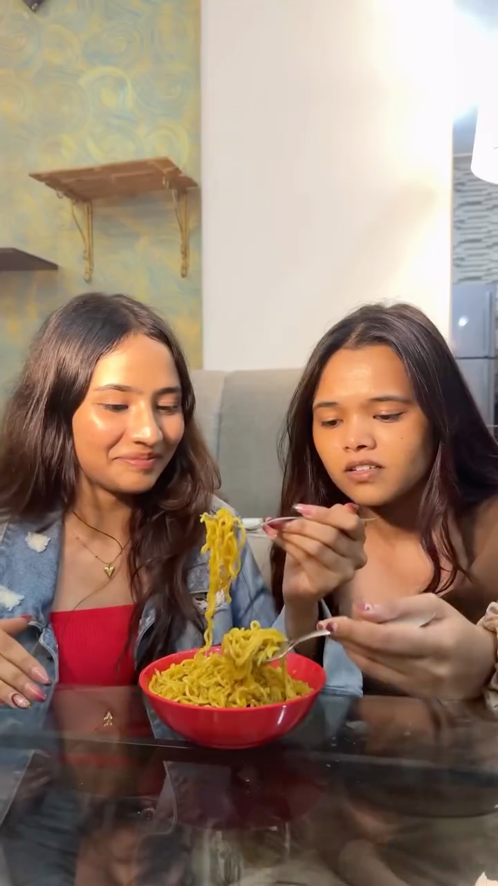 Instagram post by @sanikahehe for MAGGI India. Caption reads: You know when you finally decide to risk it all in....
