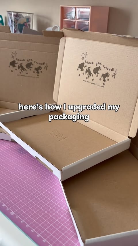 Instagram post by @bubblesartcraft for xTool Deutschland. Caption reads: finally upgraded my shipping boxes and i couldn’t....