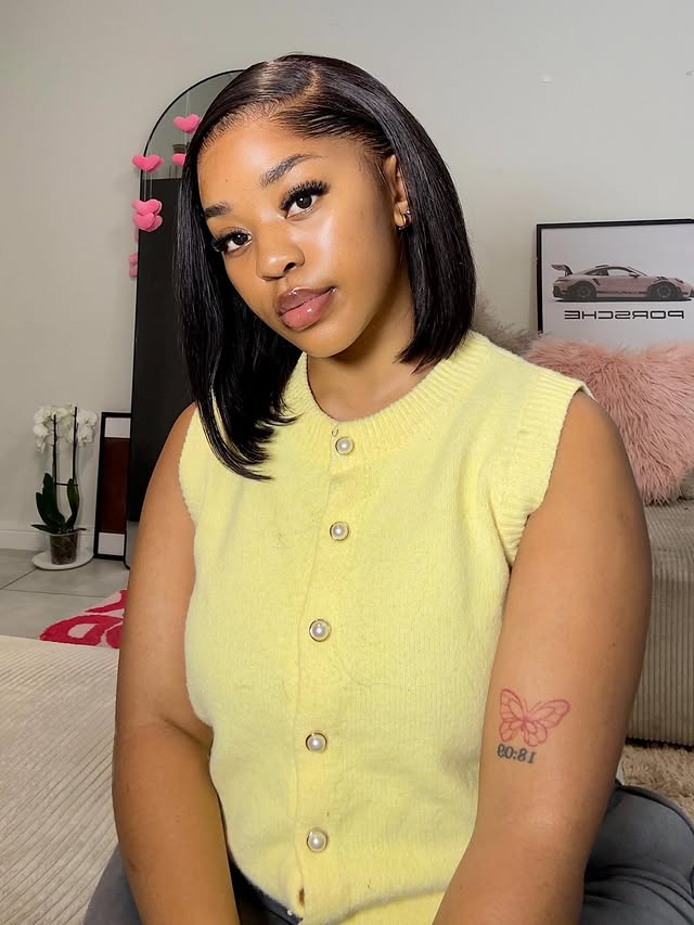 Instagram post by @sphesihle_mdanda for Luvme Hair. Caption reads: 🌝!

👩🏻‍🦱:@luvmehair_southafrica 
#luvme....