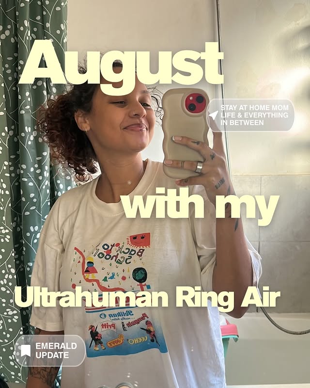 Instagram post by @anastasiahartogh_ for Ultrahuman. Caption reads: [...] for 10% OFF 💚👇 🔗 🏷️ UHANASTAH10....