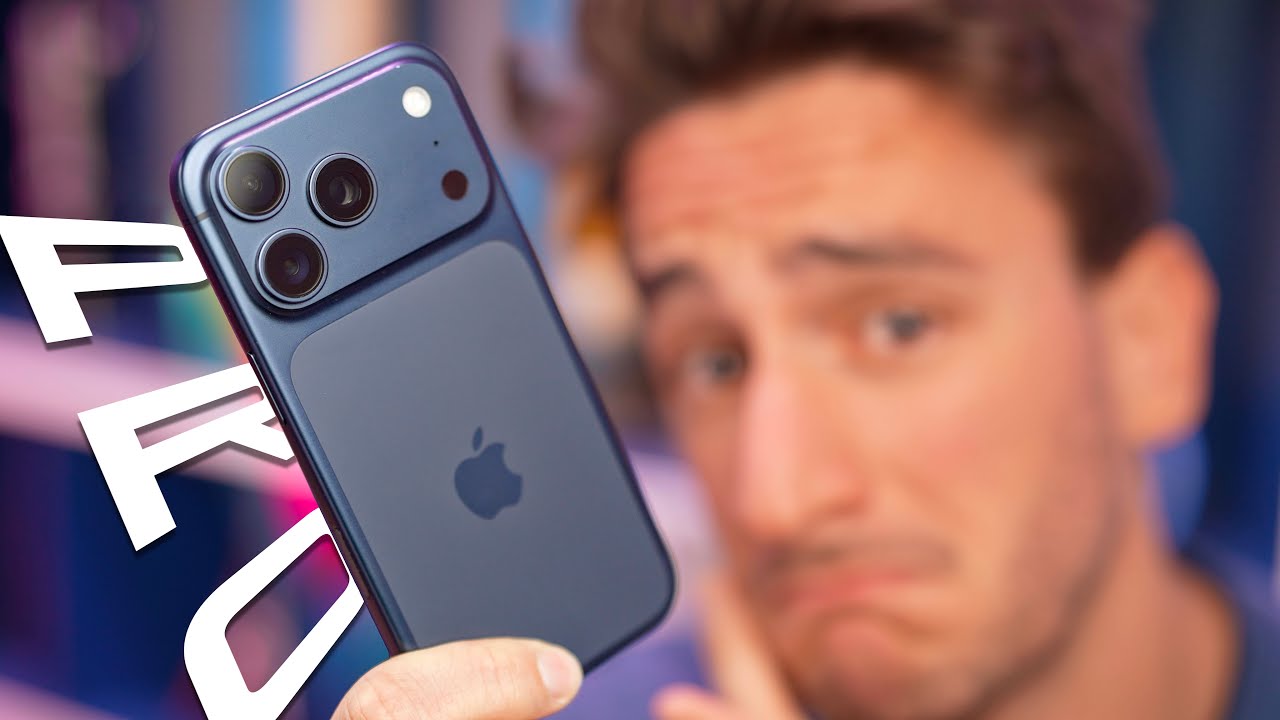 YouTube post by @TheiCollection for IPLN. Caption reads: iPhone 17 Pro Review - PRO but not too much?.
