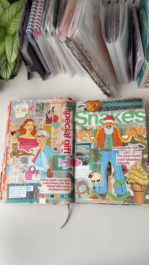 Instagram post by @rosemarie.soma for Patreon. Caption reads: Junk journal with me! How cute is @patreon’s....