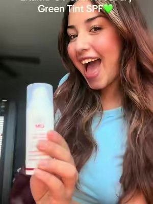 TikTok post by @sydneyvela07 for EltaMD. Caption reads: love a tinted sunscreen 💚@eltamdskincare....