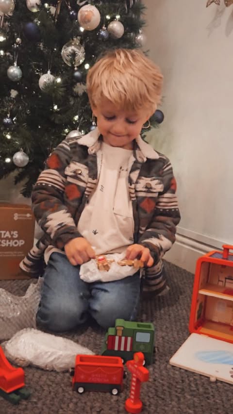 Instagram post by @little_life_of_ethan_and_billy for Montessori Generation. Caption reads: 🎅 Santa's Workshop! 🎅 

Billy has been chatting....