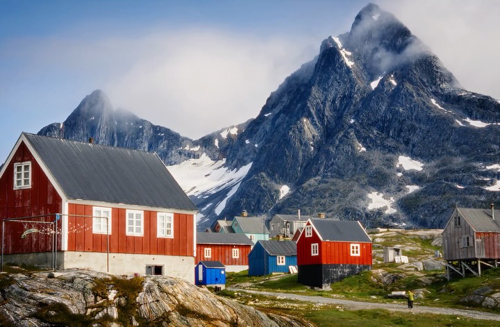 Instagram post by @jakeguzman for Sony Alpha. Caption reads: Postcards from Greenland | #sonyalpha Shot on....