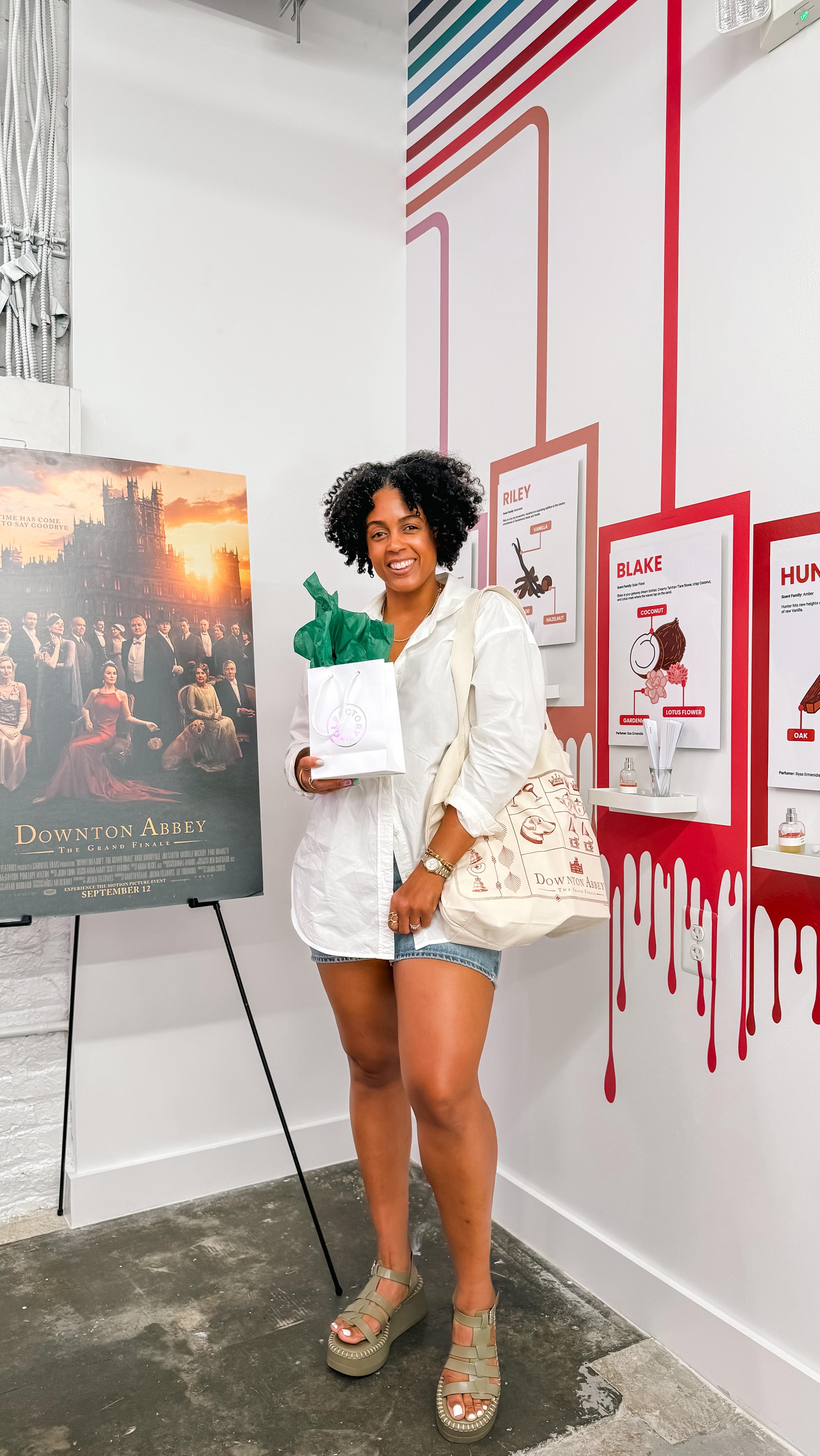 Instagram post by @naturallyshauniece for Olfactory NYC. Caption reads: [...] time creating a custom fragrance at....