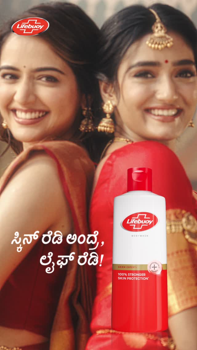Instagram post by @ashika_rangnath for Lifebuoy. Caption reads: Lifebuoy Bodywash with Skin Peptide Boosters and....