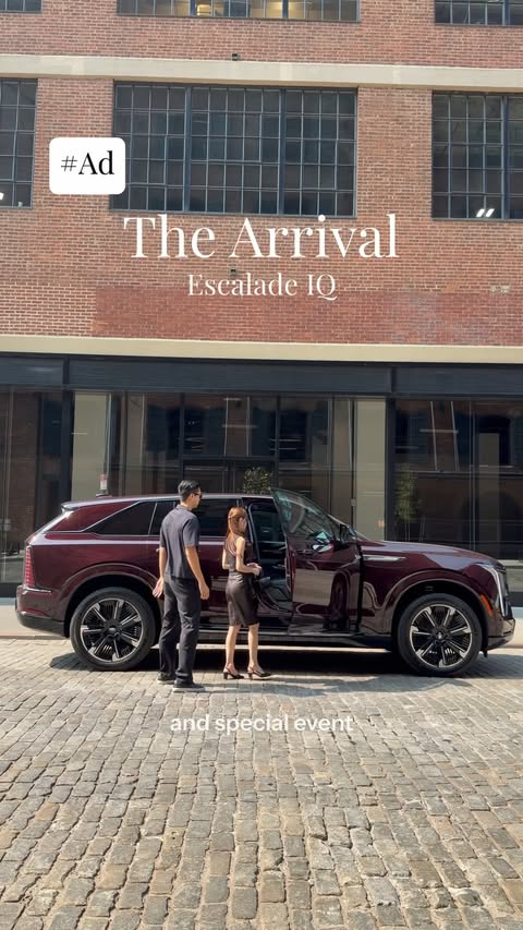 Instagram post by @anthonyrichpark for Cadillac. Caption reads: [...] you arrive at your destination. The....
