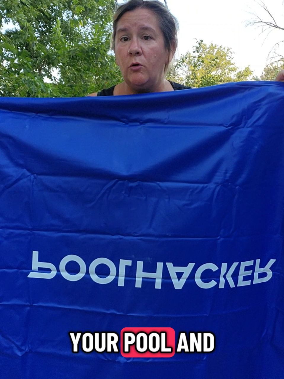 TikTok post by @terra_lena22 for Poolhacker. Caption reads: @Poolhacker_official #poolpillow for [...].