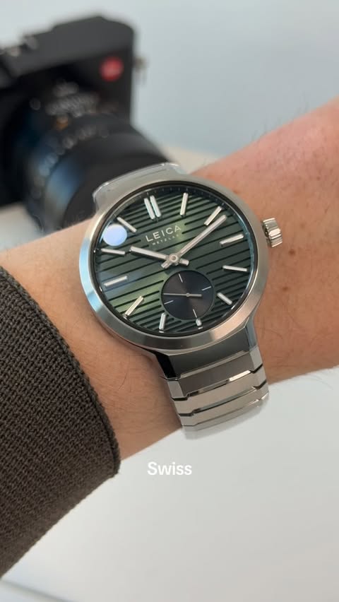 Instagram post by @itschadalexander for Leica Camera. Caption reads: Reviewing the Leica ZM 12 Olive Black

In....