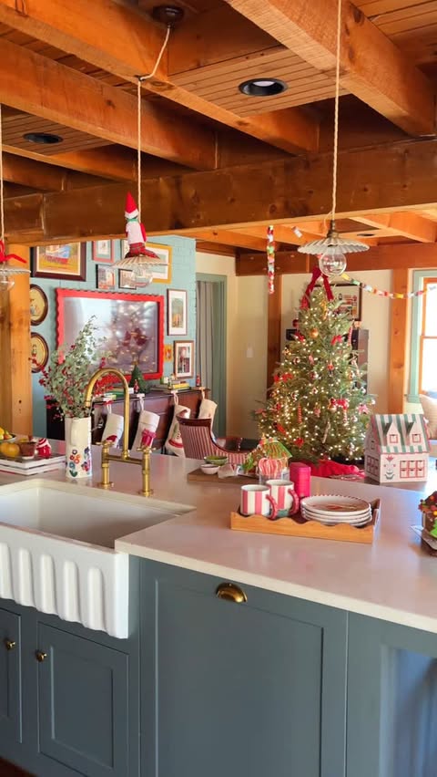 Instagram post by @homeinthehemlocks for West Elm. Caption reads: [...] ones 🎅🎀 So happy to partner with....