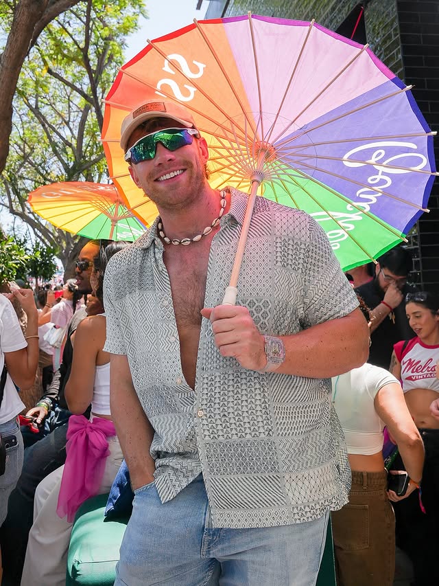Instagram post by @zanethan for GUESS Watches. Caption reads: [...] celebrating Pride with @guess and....