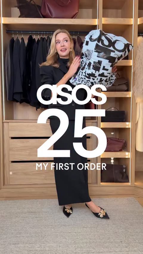 Instagram post by an influencer for ASOS. Caption reads: Ad. Celebrating 25 years of @asos with my first....