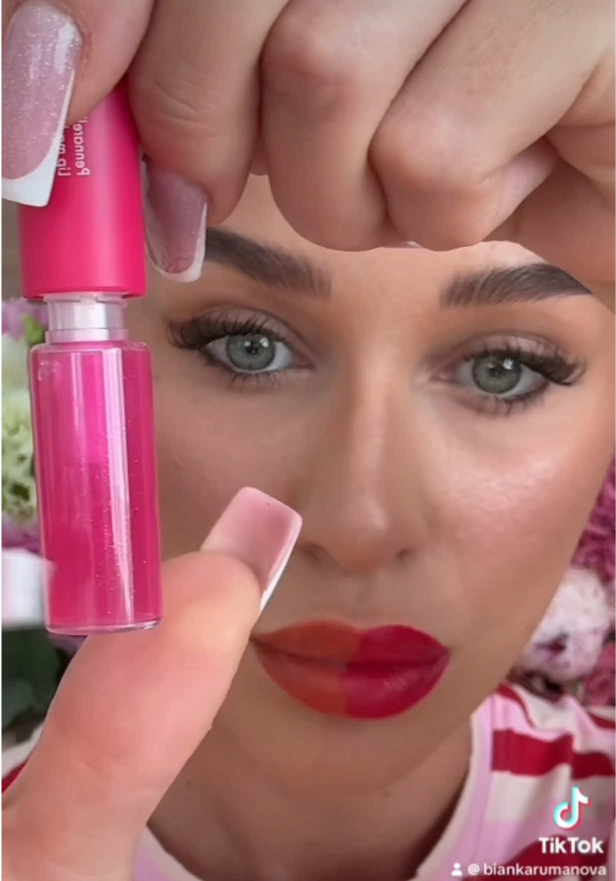 TikTok post by @biankarumanova for PUPA Milano. Caption reads: VAMP MARKER DUO ! @PUPA Milano 😍😍😍💄.