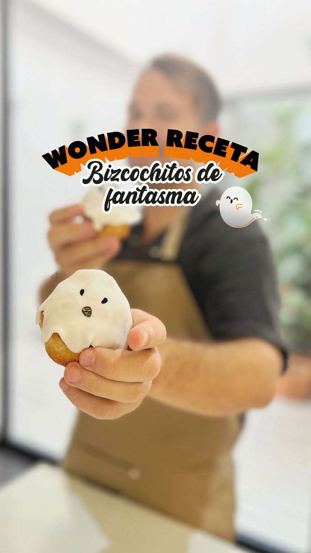 Instagram post by @oliveranderlecht for Mr Wonderful. Caption reads: ¿Quieres preparar estos fantasmas terroríficos? ♥️....