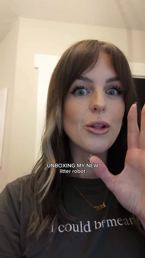 Instagram post by @clairebowmanofficial for Litter-Robot. Caption reads: Thank you sm @thelitterrobot 🥹😭🖤 this will make....