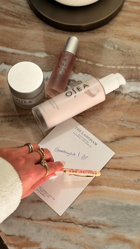 Instagram post by @ohmichellelee for OSEA Malibu. Caption reads: Lately, rest has become my priority and this is....