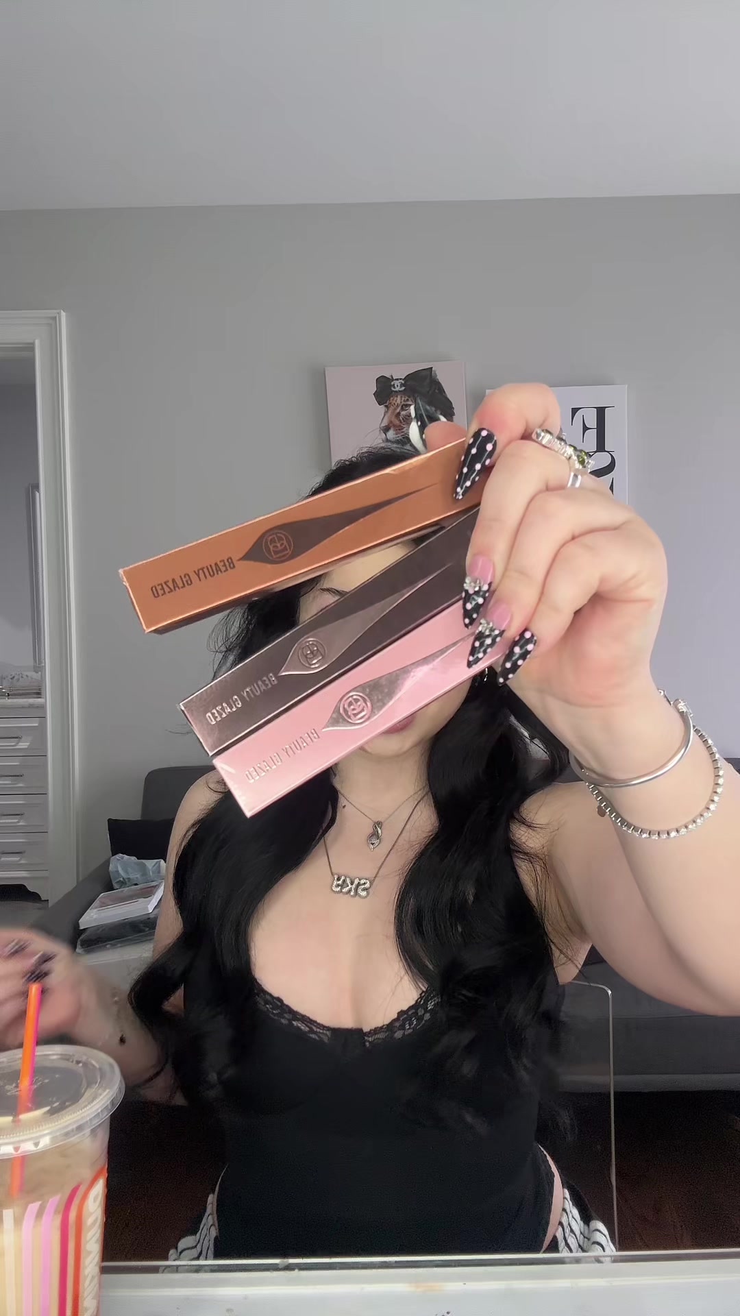 TikTok post by @skylapaolinoo for Beauty Glazed. Caption reads: dare I say 10/10 for all. @BeautyGlazedUSShop....